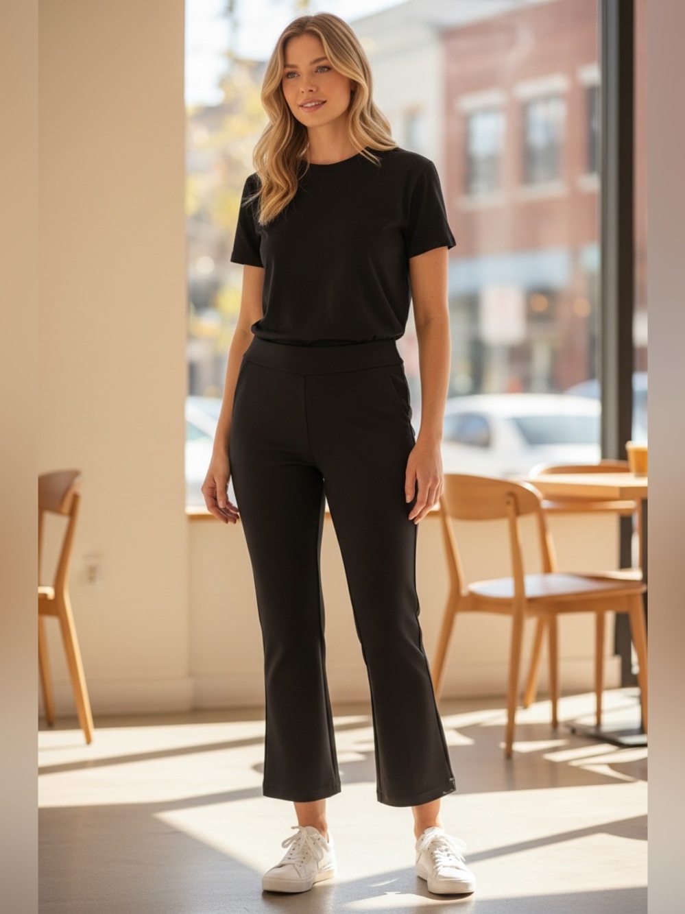 SPANX Black cropped Pull-On Pants size M